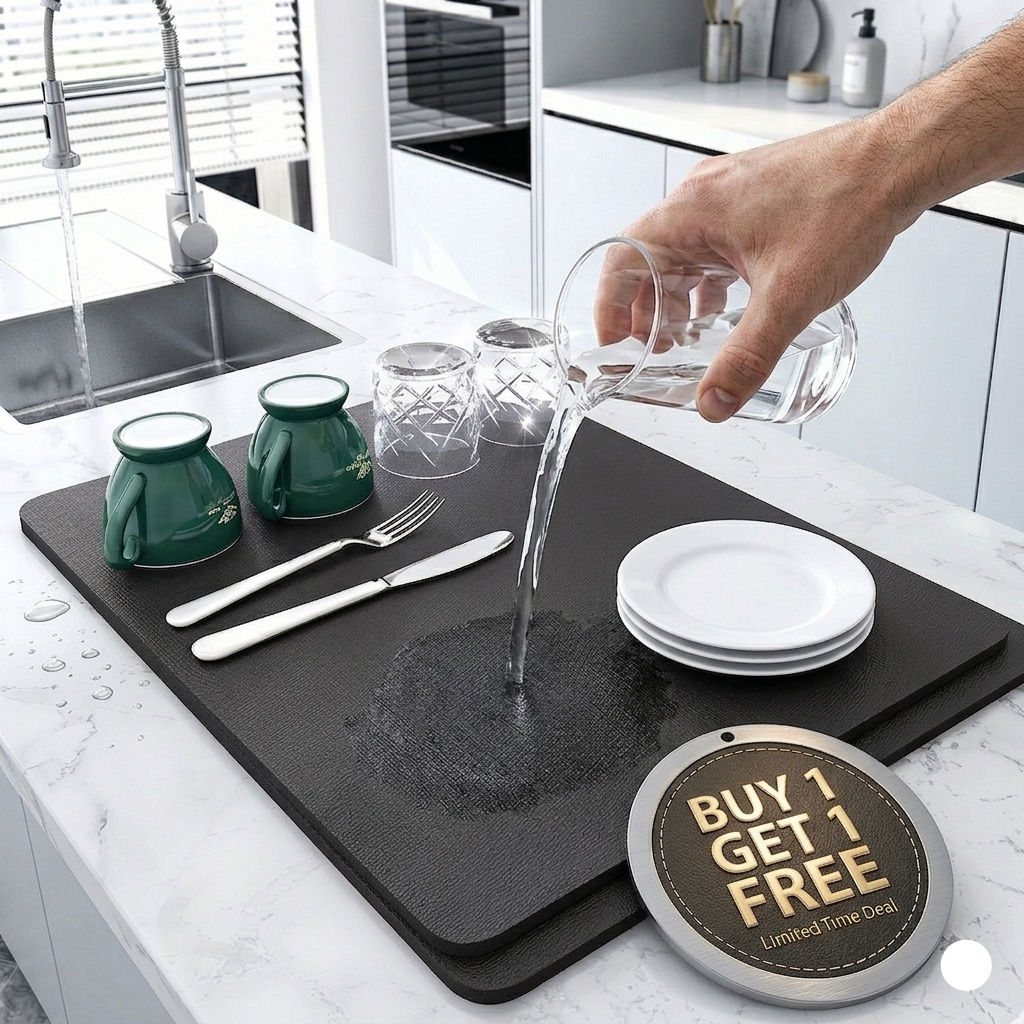AquaDry™ Kitchen Drying Mat